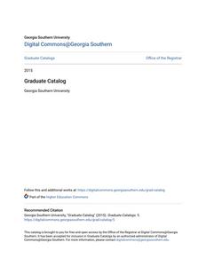 Graduate Catalog