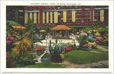 Japanese garden, Hotel De Soto, Savannah, Ga.