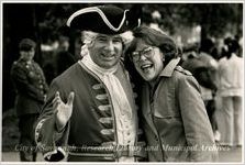 Susan Weiner and Man in Colonial Costume at Georgia Day 1993 Celebration