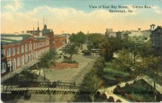 View of East Bay Street, Cotton Row, Savannah, Ga.