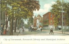 Savannah, Ga. Bull Street from Monterey Square.