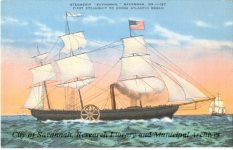 Steamship Savannah, Savannah, Ga.--127 First Steamship to cross Atlantic Ocean