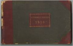 Automobile Registration Book, Volume 1, 1909-1910