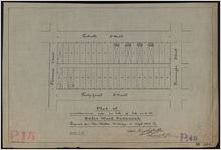 Plat of re-subdivision into 40 lots of Lots 41 to 61, Stiles Ward, Savannah.  Prepared for Mr. Walter Woledge.