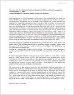 Abstract of an oral history interview with Corinthia Manigault October 11