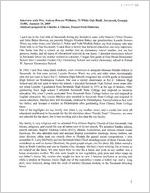 Abstract of an oral history interview with Andrea Bowers Williams, 2009 January 15
