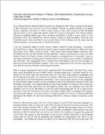Abstract of an oral history interview with Reverend Thomas E. Williams, 2009 May 2