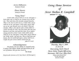 Funeral program for Shellan Reese Campbell