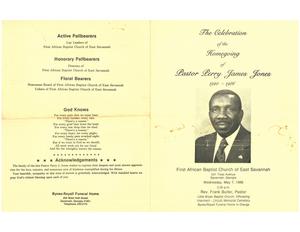 Funeral program for Perry James Jones