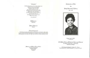 Funeral program for Jeannette Eliza Perry