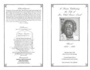 Funeral program for Ethel "Blossom" Rivers Small