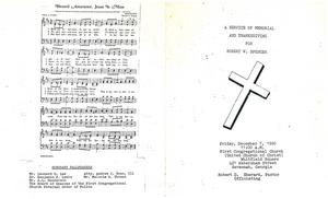 Funeral program for Robert William Spencer