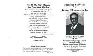 Funeral program for James Thompson