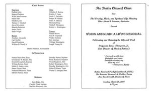 Funeral program for James Thompson, Jr.