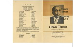 Funeral program for Howard Thurman