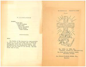 Funeral program for Orell Edward Webb, Sr.