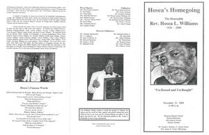 Funeral program for Hosea L. Williams