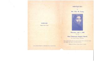 Funeral program for Elise M. Young