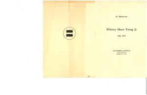 Funeral program for Whitney Moore Young, Jr.