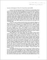 Abstract of an interview with Benjamin F. West
