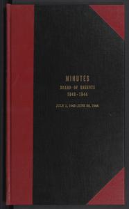 Minutes, Board of Regents, 1943-1944, July 1, 1943-June 30, 1944