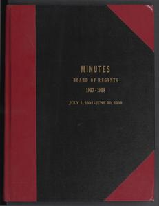 Minutes, Board of Regents, 1997-1998, July 1, 1997-June 30, 1998