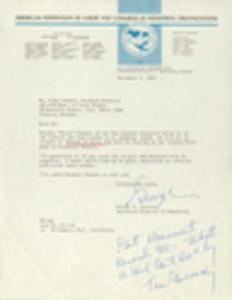 AFL-CIO Department of Education, correspondence, 1965