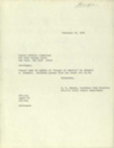 Consultation on World Hunger, correspondence, 1971-1974