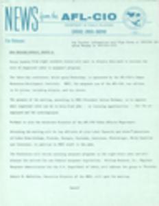 AFL-CIO news releases, 1963-1971