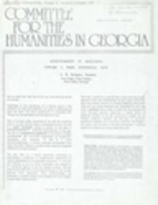 Committee for the Humanities in Georgia, newsletter, 1976