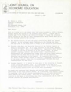 Joint Council on Economic Education, correspondence, 1980-1984