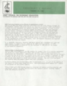 Joint Council on Economic Education, President Report, 1982-1984