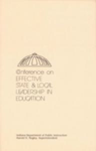 Conference on Effective State and Local Leadership in Education, agenda, 1980