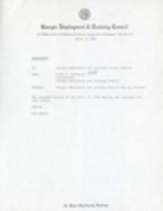 Georgia Employment and Training Council, meeting minutes, 1982