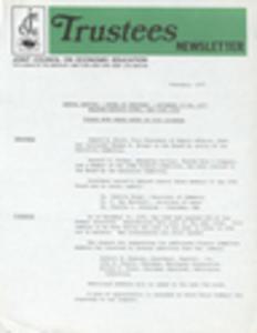 Joint Council on Economic Education, Trustees newsletter, 1977-1979