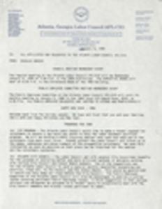 Atlanta Labor Council, correspondence and printed materials, 1980