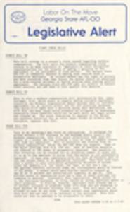 Georgia State AFL-CIO, correspondence and printed materials, 1983