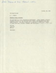 William Pollard, correspondence, 1982