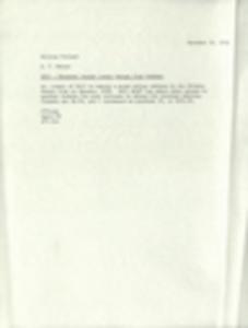 William Pollard, correspondence, 1984