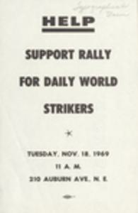 Atlanta Typographical Union 48, Atlanta Daily World strike materials - Atlanta Typographical Union 48