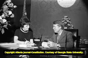 Governor Jimmy Carter on his first day in office, 1971