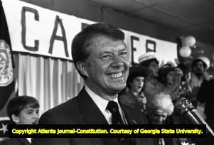 Governor Jimmy Carter on election night, 1970