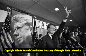 Governor Jimmy Carter during election night, 1970