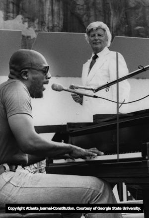 Isaac Hayes in concert at Stone Mountain, Georgia, October 1979.