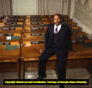 Councilman John Lewis in the Atlanta City Council offices, 1982