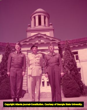 Field Marshal Montgomery touring Fort Benning, 1953