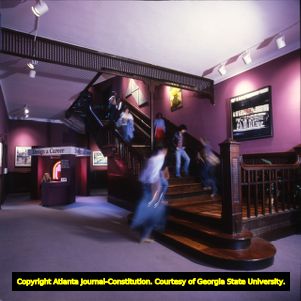 Interior staircase at Preston Hall at SCAD, 1982