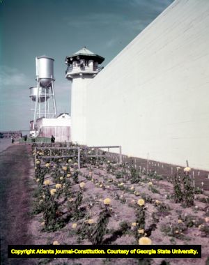 Prison garden within the walls of the Atlanta Federal Penitentiary, 1958