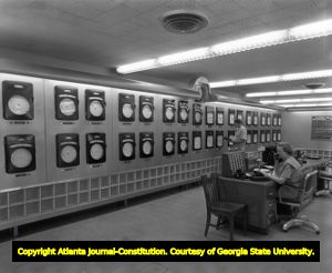 Atlanta Water Works interior meter room, 1958