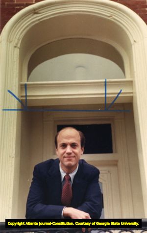 Atlanta developer Frank Howington at his "Baltimore Block" development, Atlanta, Georgia, December 4, 1989.